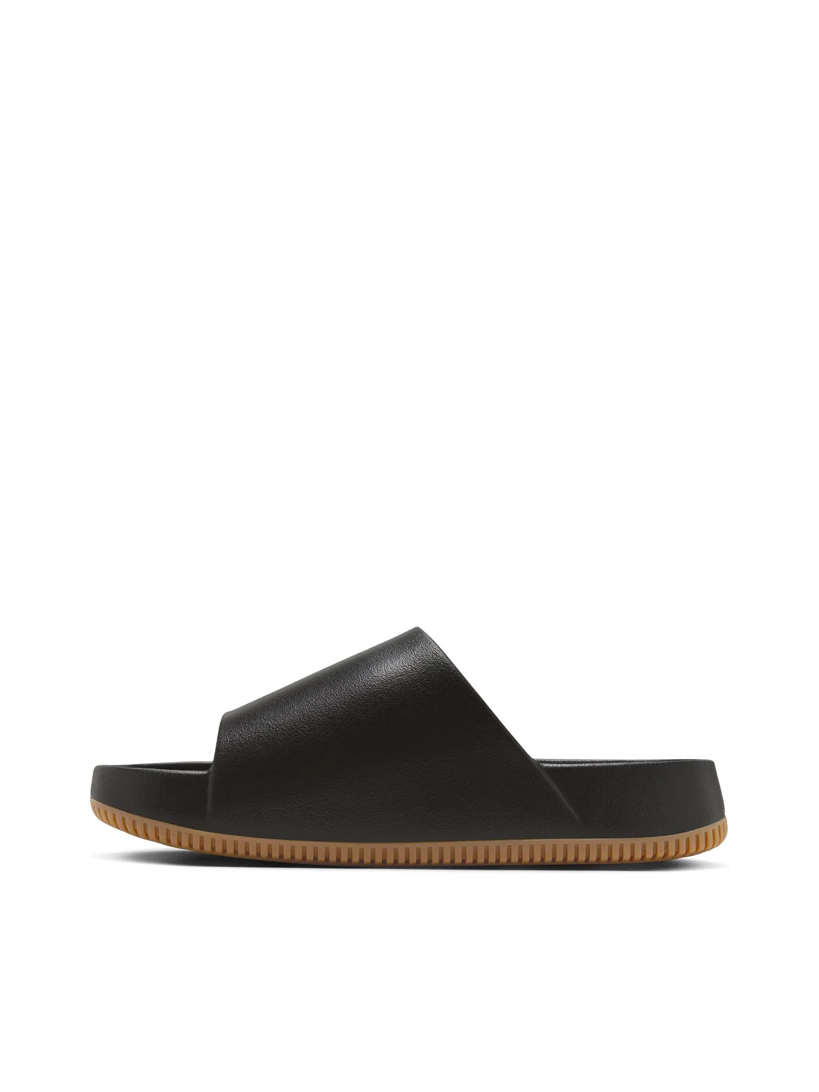 NIKE Men Slide Calm FD4116-003 Black/Black-Gum Med Brown