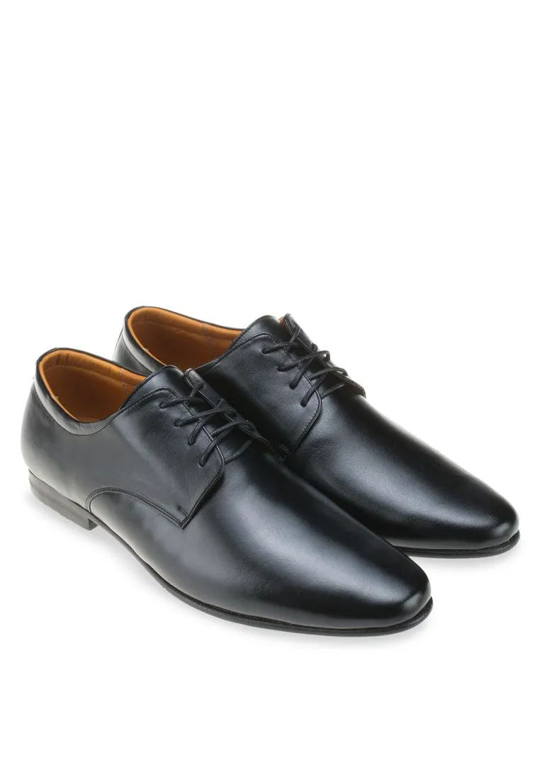LUIGI BATANI Black Pointed Total Formal Shoes