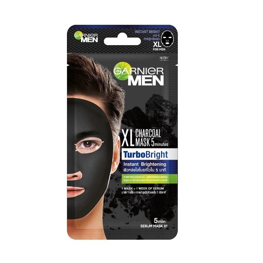 Garnier Men Xl Charcoal Mask 15 Minutes Turbobright 1'S