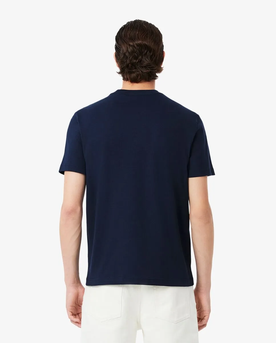 LACOSTE Regular Fit Lacoste Trim T-Shirt Blue