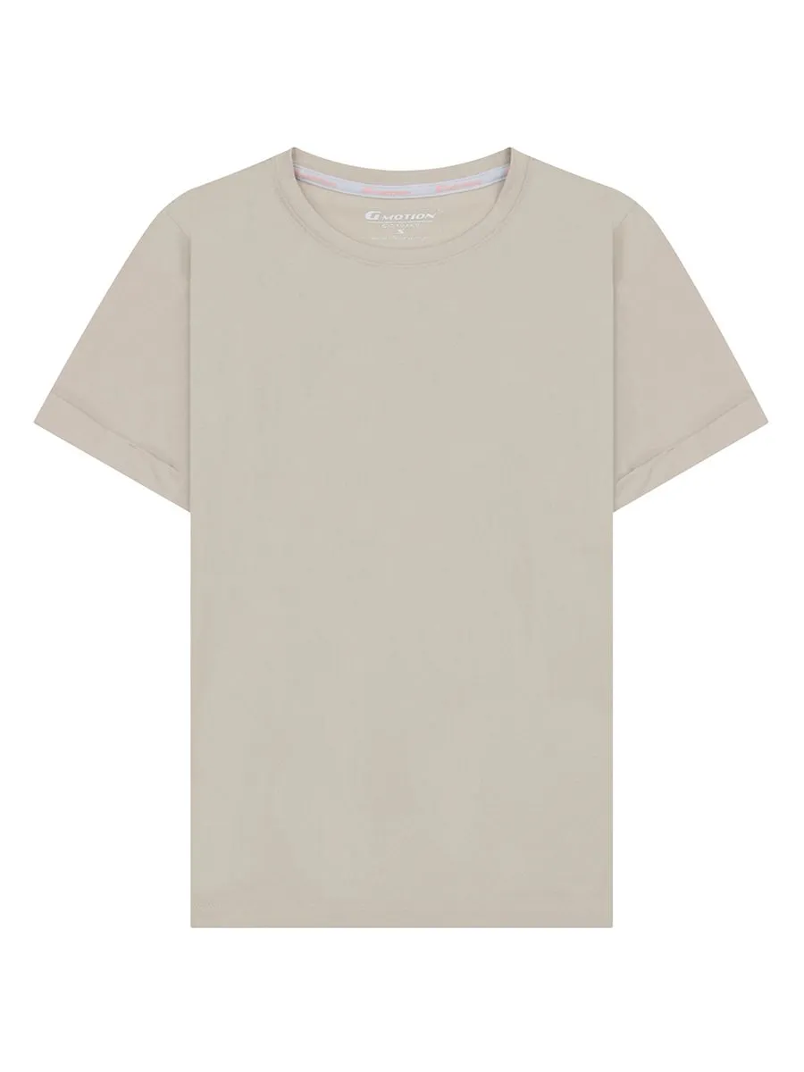 GIORDANO Women's Anti-UV Cool Touch Tee (G-Motion) Rice coffee Khaki