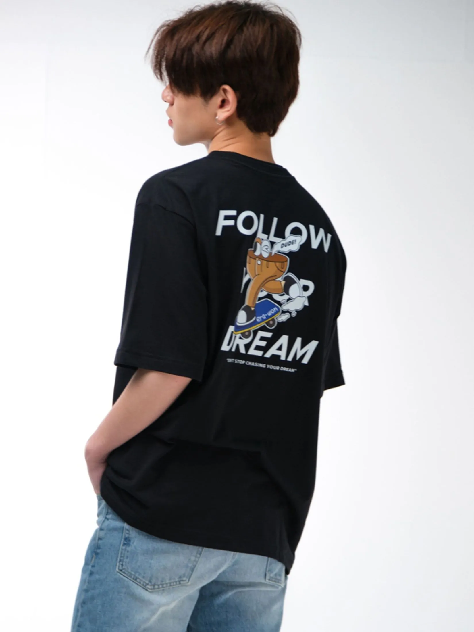 ERA-WON Oversized T-Shirt Art Toy Collection Black