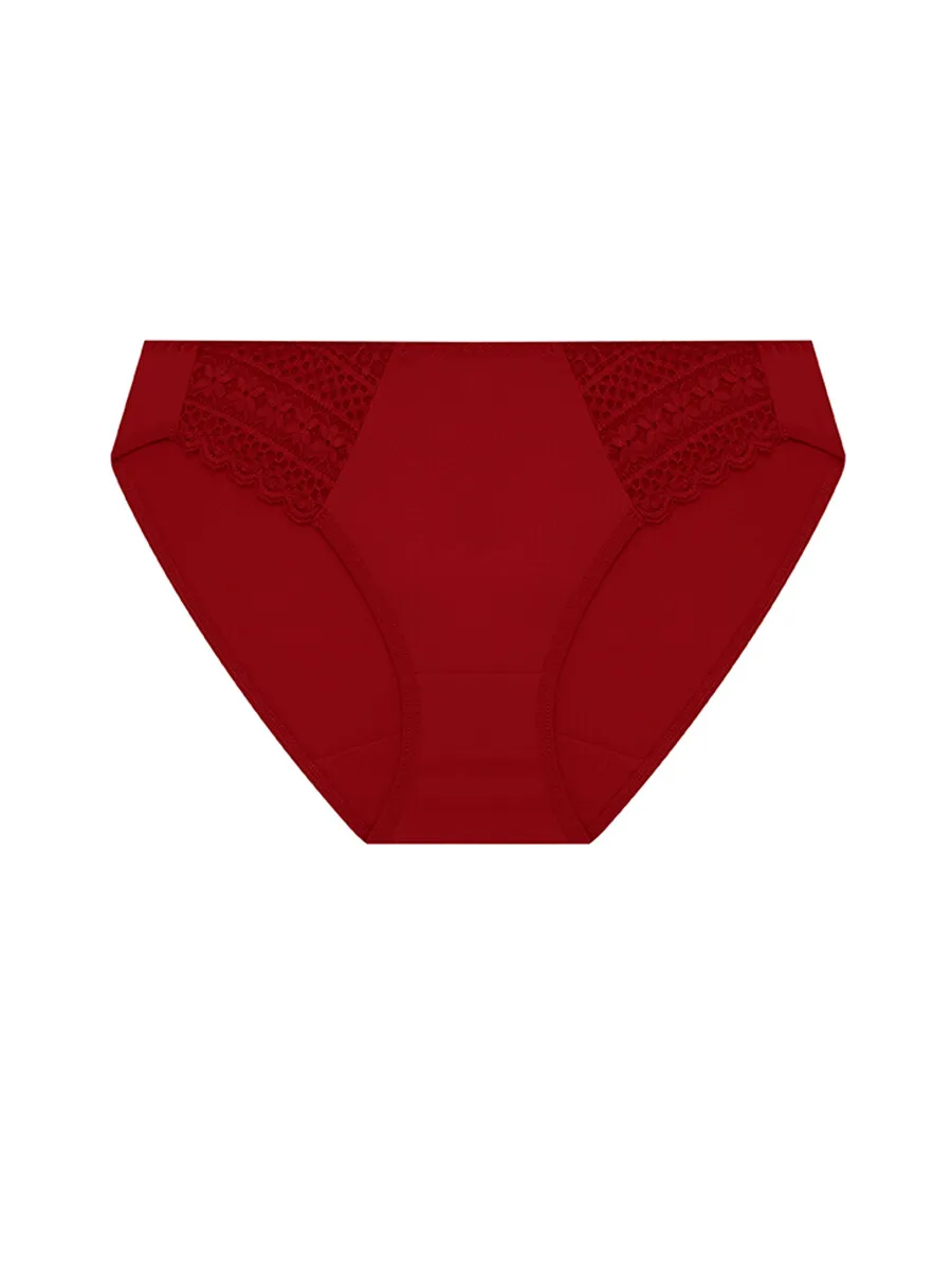 SABINA Panty Bikini Woman Modern V - Dark Red