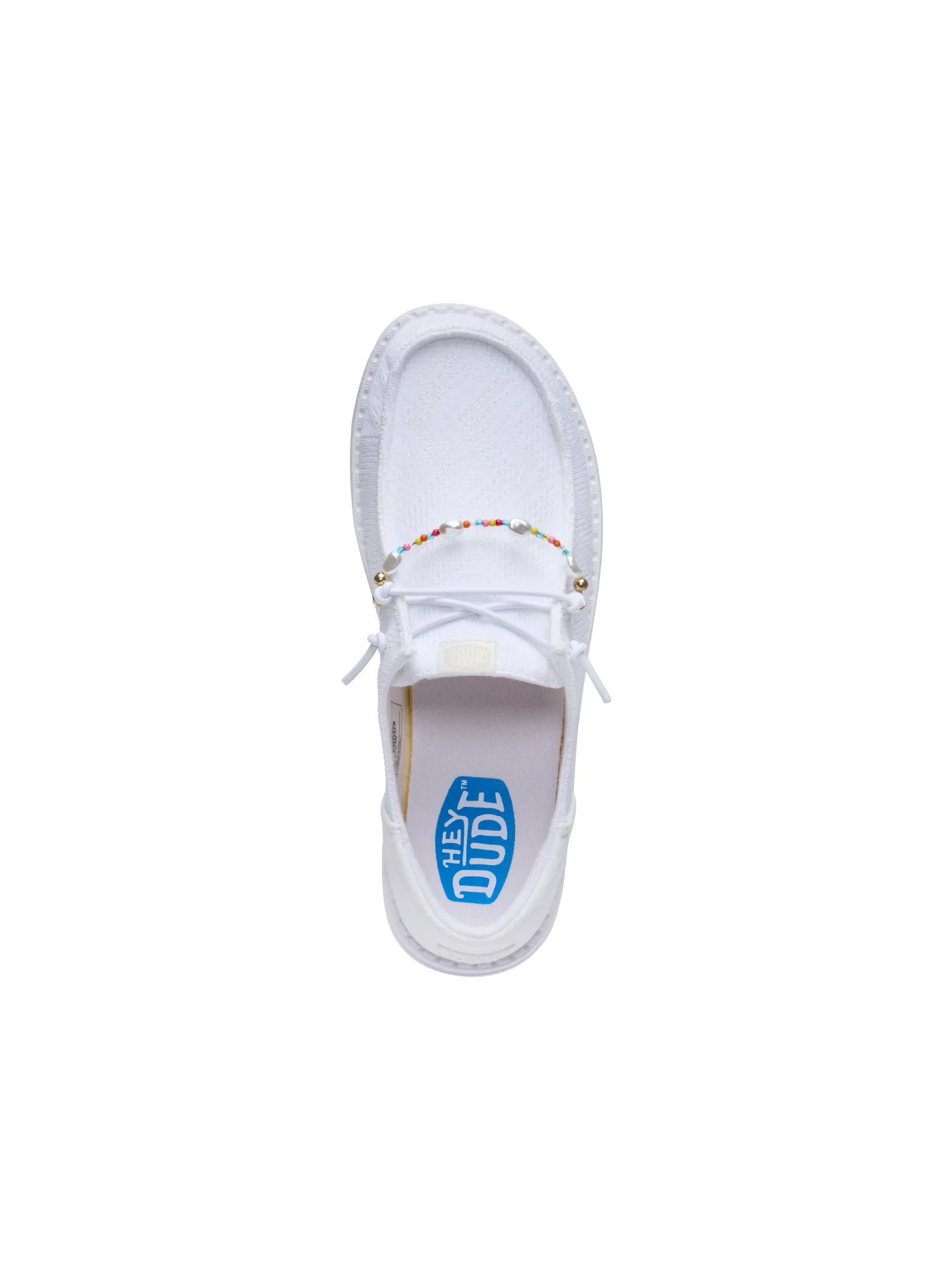 HEYDUDE WENDY FUNK MESH SHOELRY  WHITE