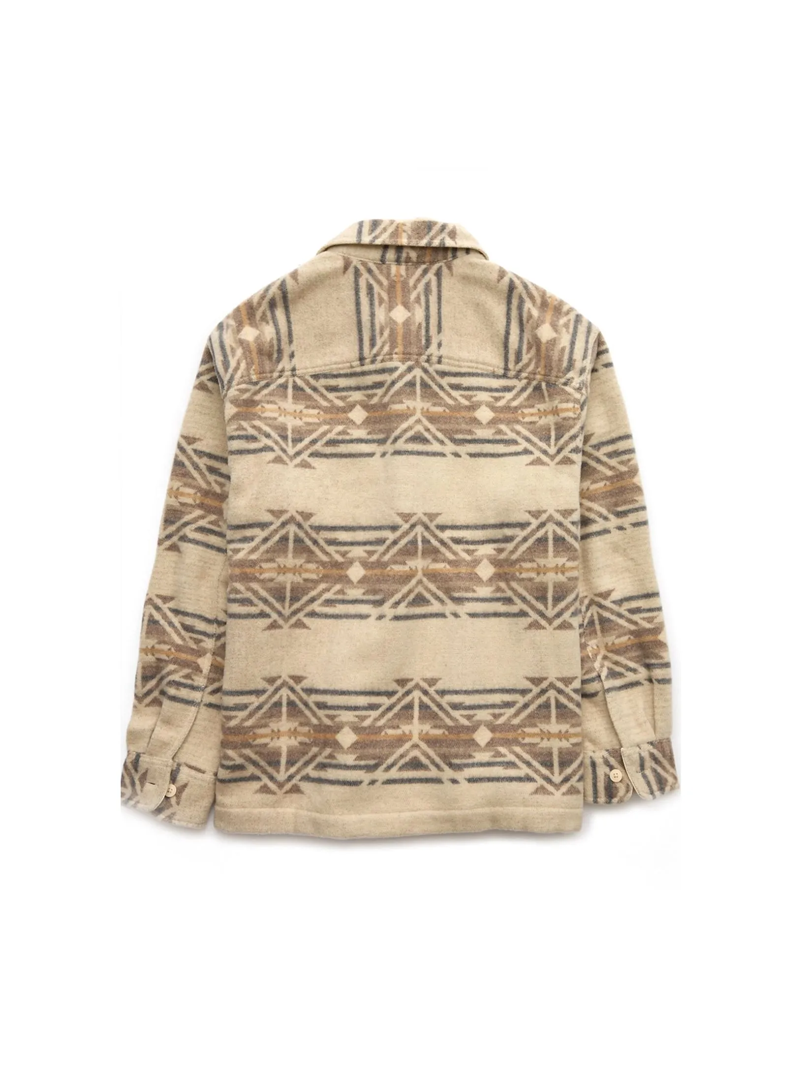 AMERICAN EAGLE MEN ARNOLD GEO OVERSIZED CSC COLLAR COLIN JACQUARD OVERSHIRT 247 COCOA CREAM