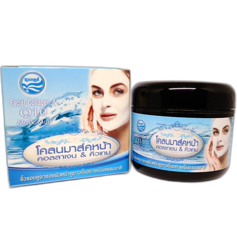 Маска для лица с коллагеном и Q10 на основе минеральной грязи Nual Anong 80 гр
