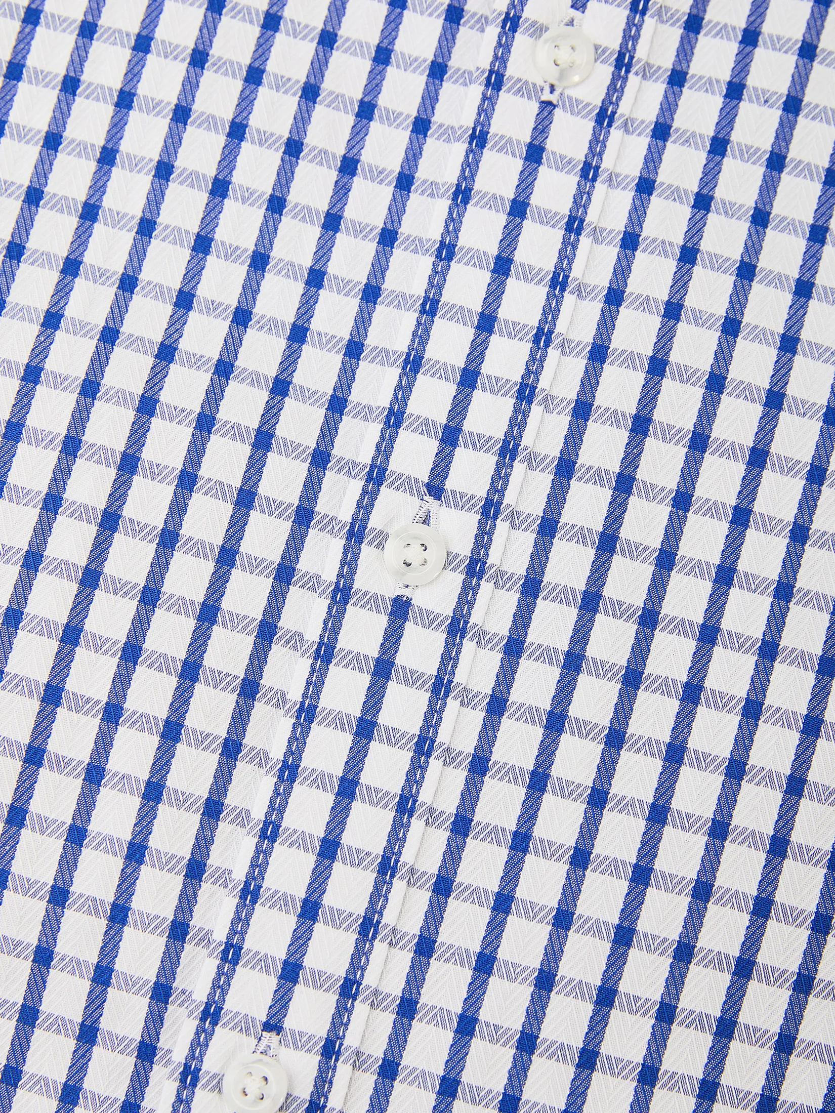 G2000 Men Clothing Non-Iron Cotton Blend Check Shirt  Smart Fit - Blue