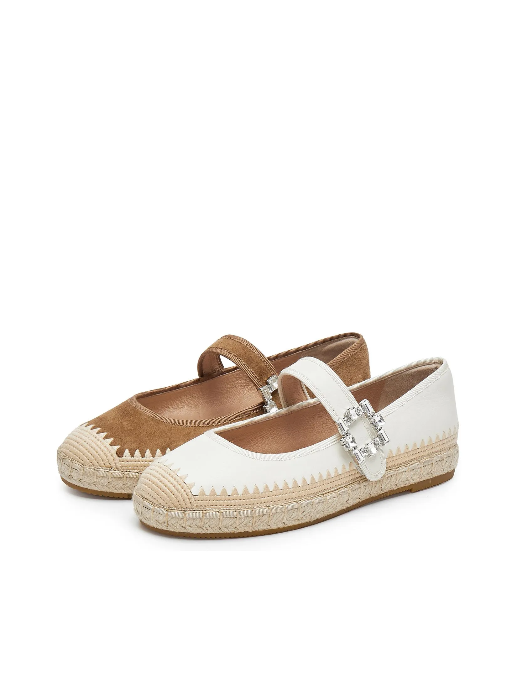 STACCATO Women Espadrilles Crystal Buckle Closure Beige