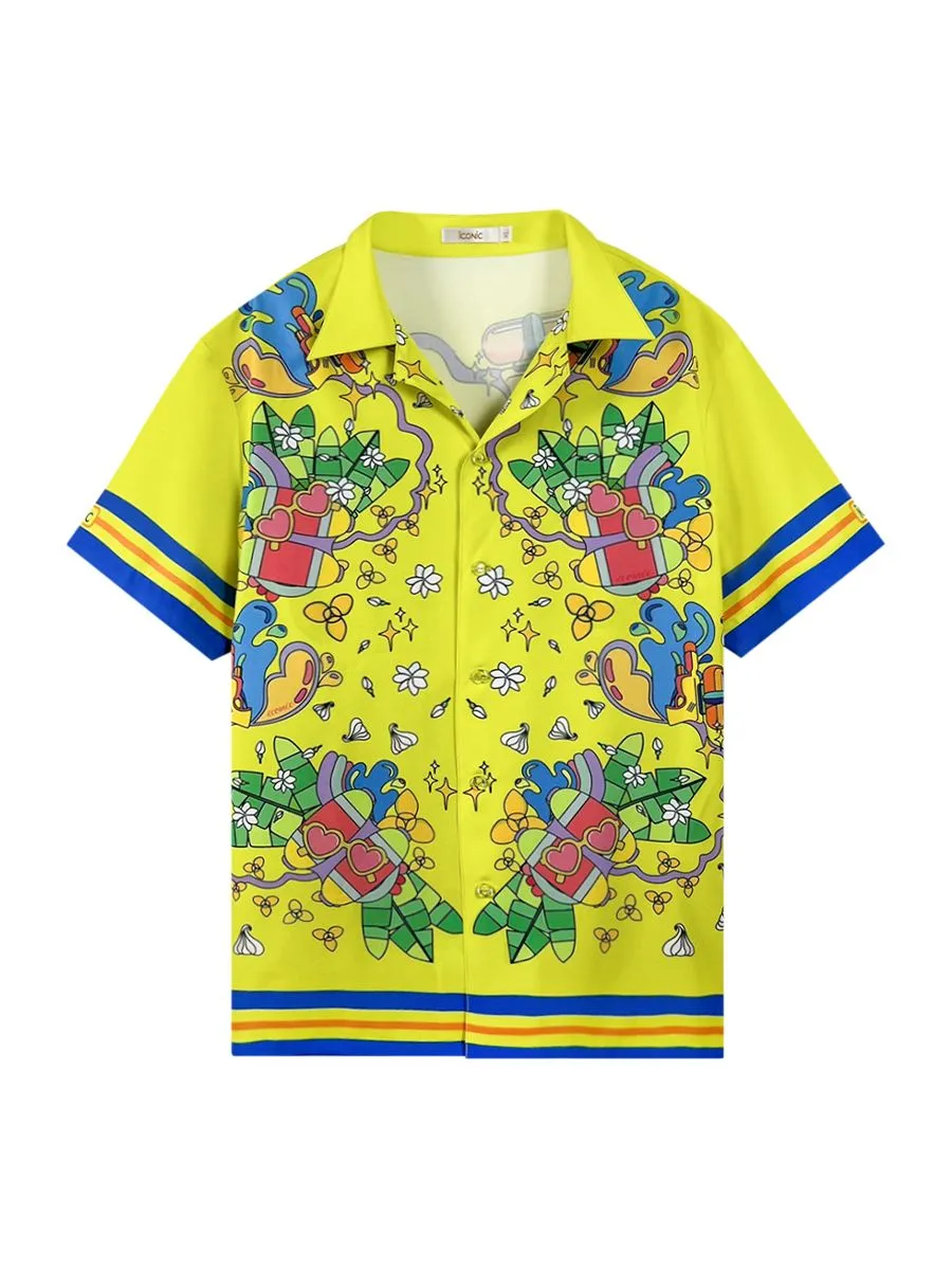 ICONIC WOMAN GREEN LEMON SPLASH HAWAII SHIRT