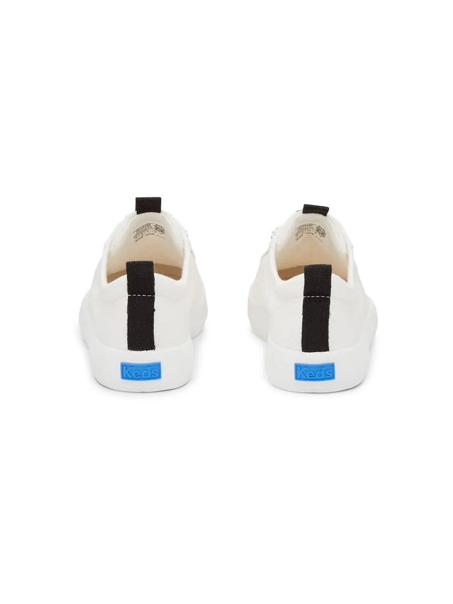 KEDS Women Kickback Toe Cap Toggle White