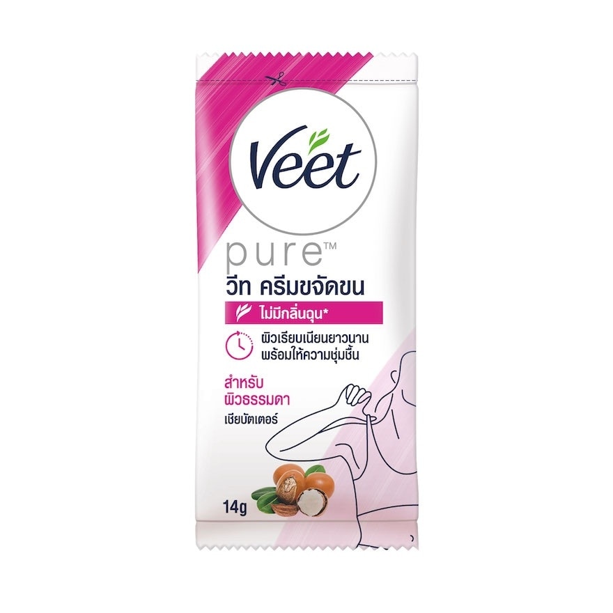 Veet Hair Removal Cream Pure Shea Butter 1'S ครีมกำจัดขน แว๊กซ์ขน