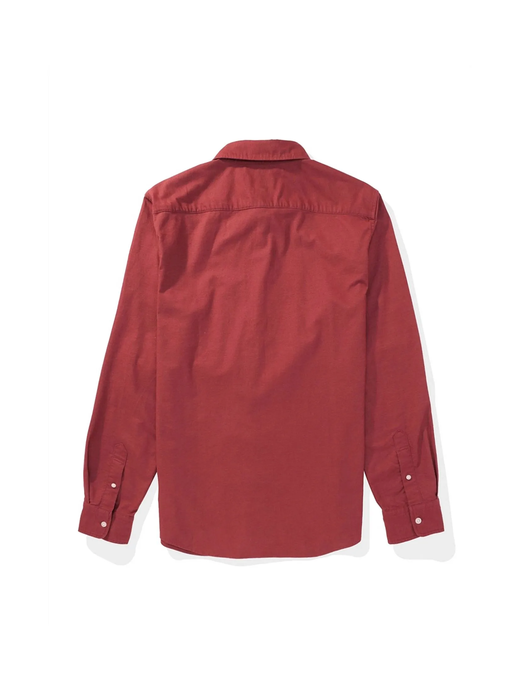 AMERICAN EAGLE MEN INT SF BTD STRETCH PIECE DYE OXFORD 608 WARM RED