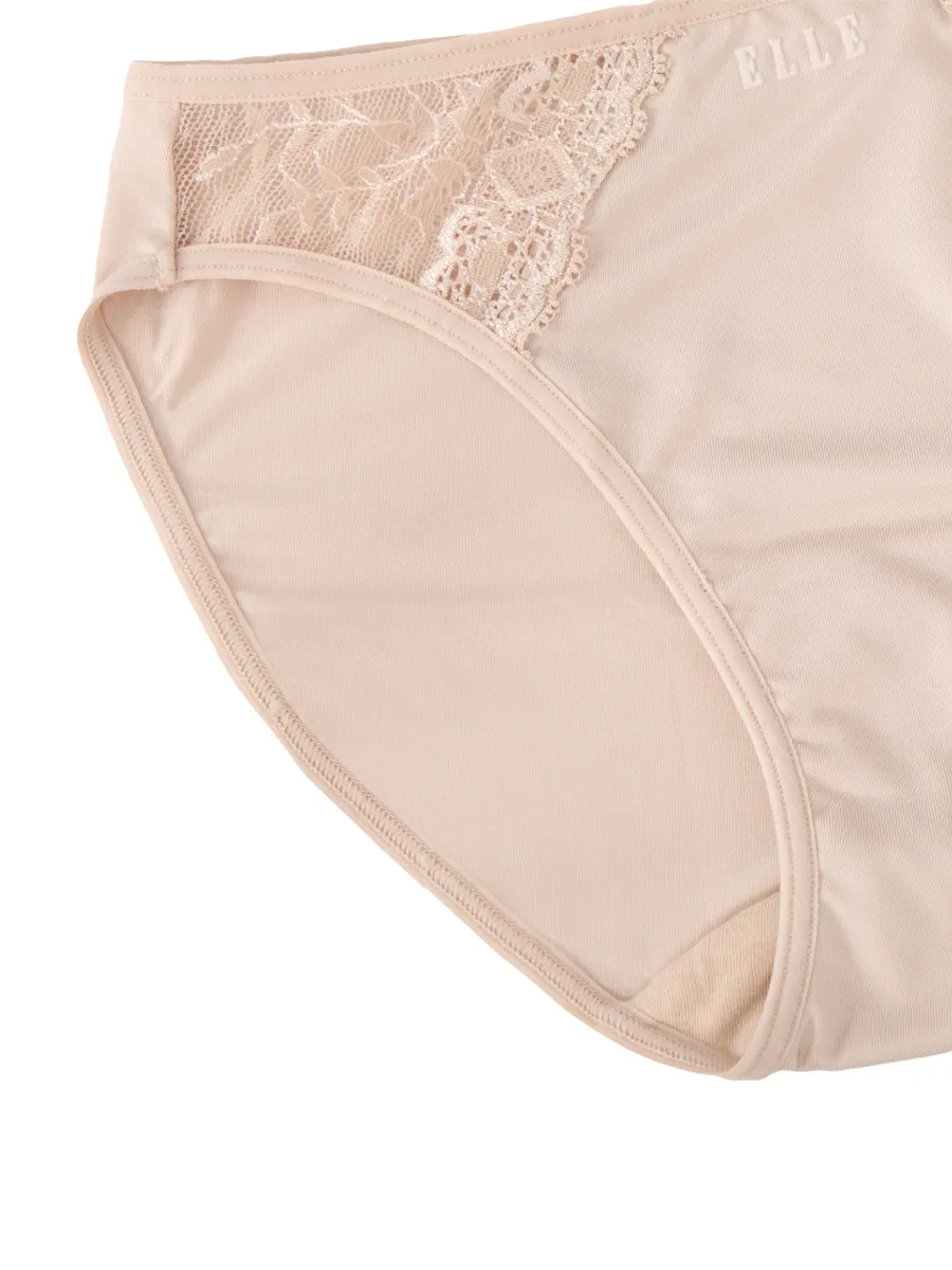 ELLE LINGERIE UNDERWEAR BIKINI LOWRISE LU2860BE BEIGE