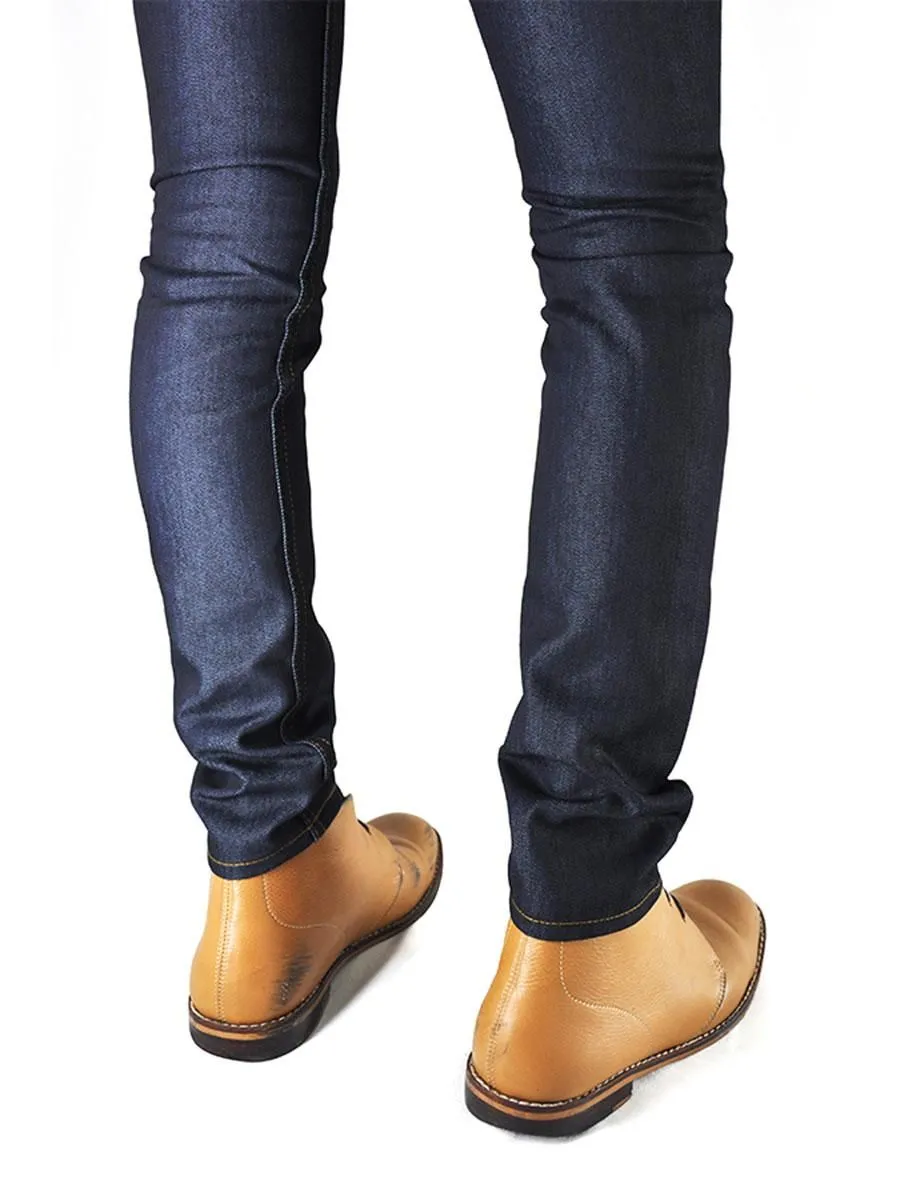 SIMPLE&RAW Blue Indigo Skinny Fit Jeans Sk810-1 Dark Blue