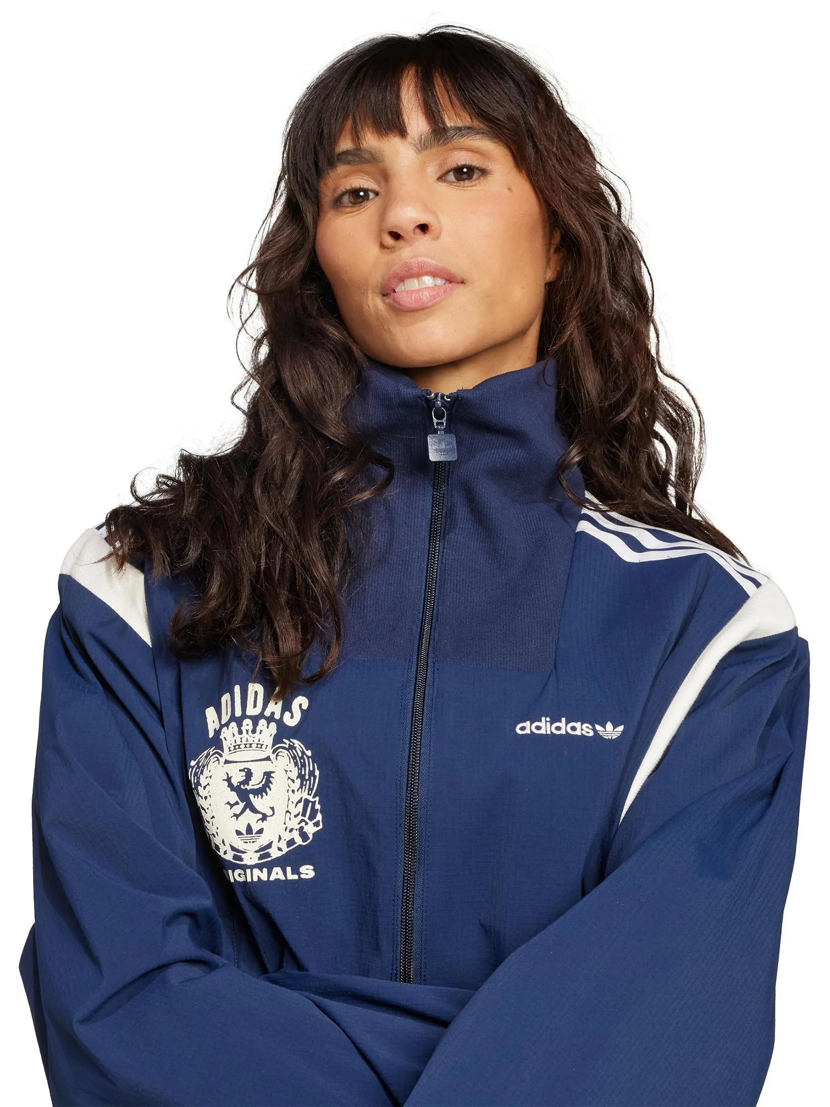 ADIDAS Women Tracksuit Track Top Mascotte Woven JY2809 Blue / Night Indigo