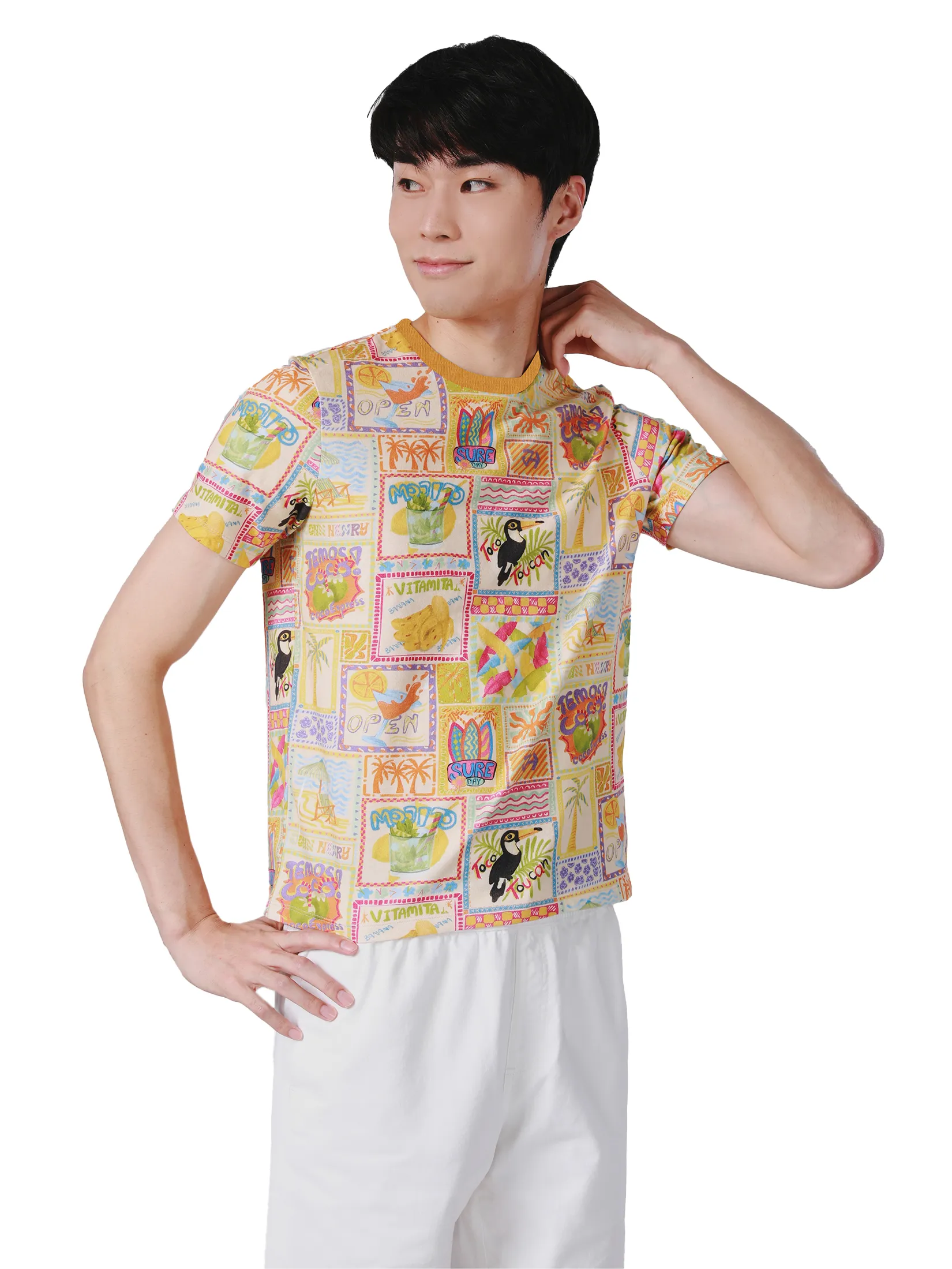 JOHN HENRY Men s T-Shirts (Slim Fit) SONGKRAN FESTIVAL Orange