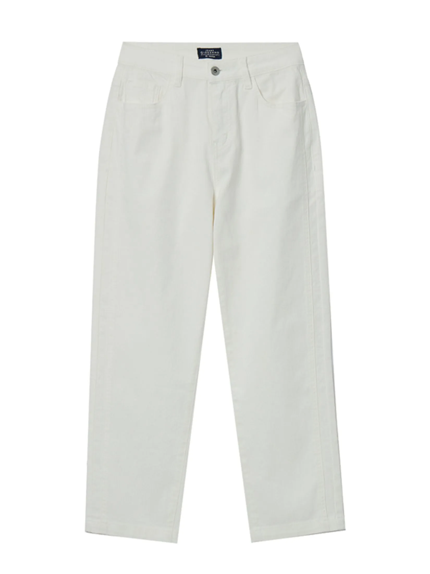 GIORDANO Women's Relax White Denim Jeans (Blue Classics) White