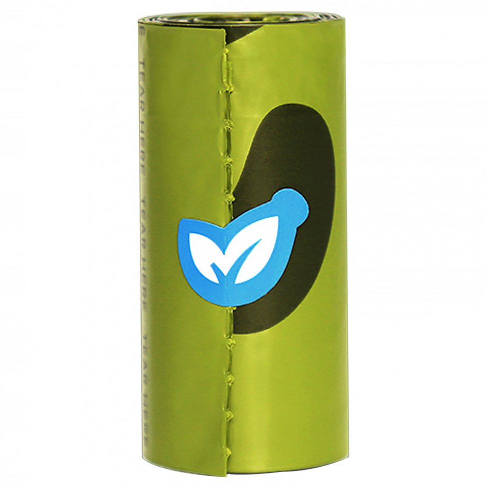 Earth Rated, пакеты для уборки за собаками, без запаха, 120 пакетов, 8 запасных рулонов