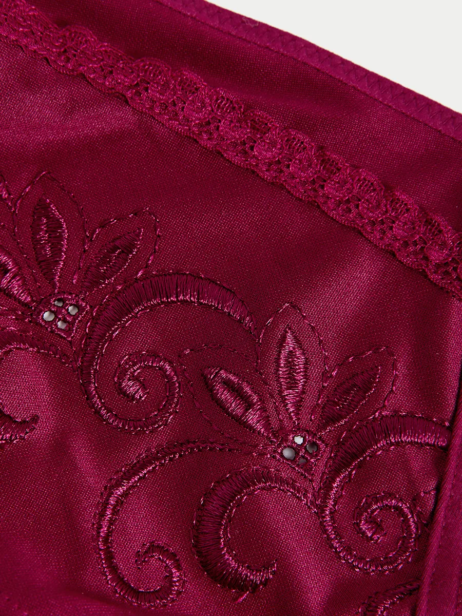 MARKS & SPENCER Women Bra Total Support Embroidered Full Cup Red