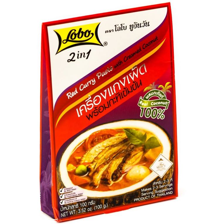 Паста с кокосовым молоком для красного карри Lobo 100 гр