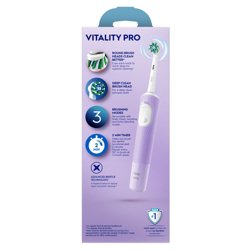 Oral-B Vitality Pro Electric Toothbrush Lilac Color 1'S