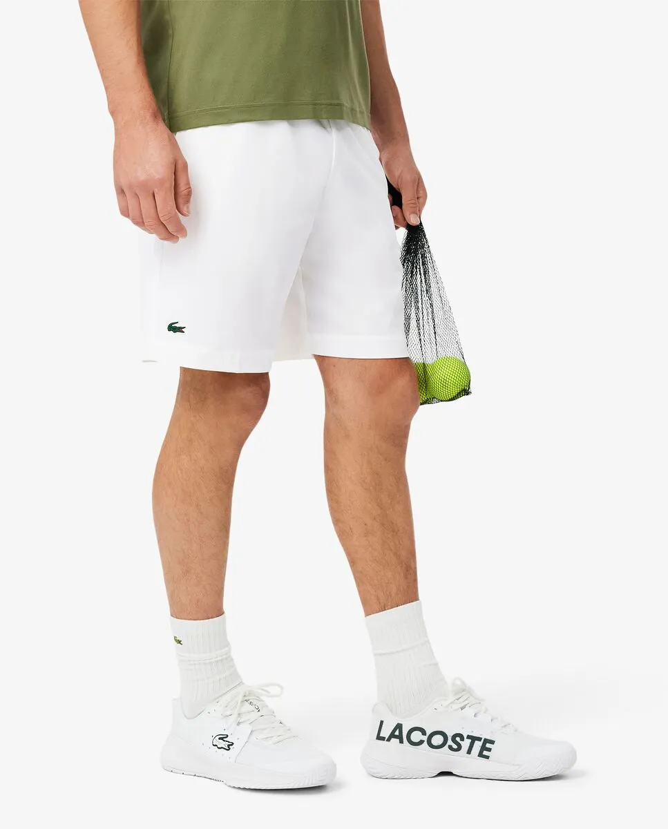 LACOSTE Regular Fit Ultra Dry Tennis Shorts White