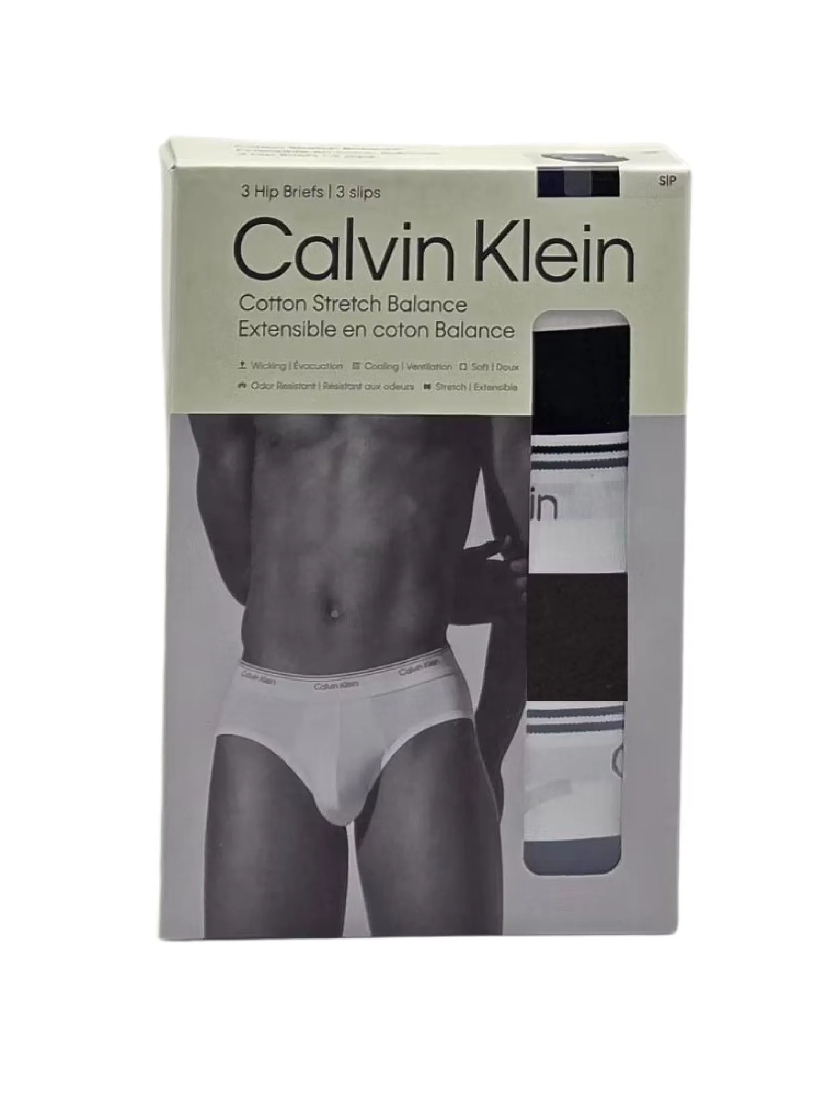 CALVIN KLEIN Men's Balance Hip Brief 3Pack Black
