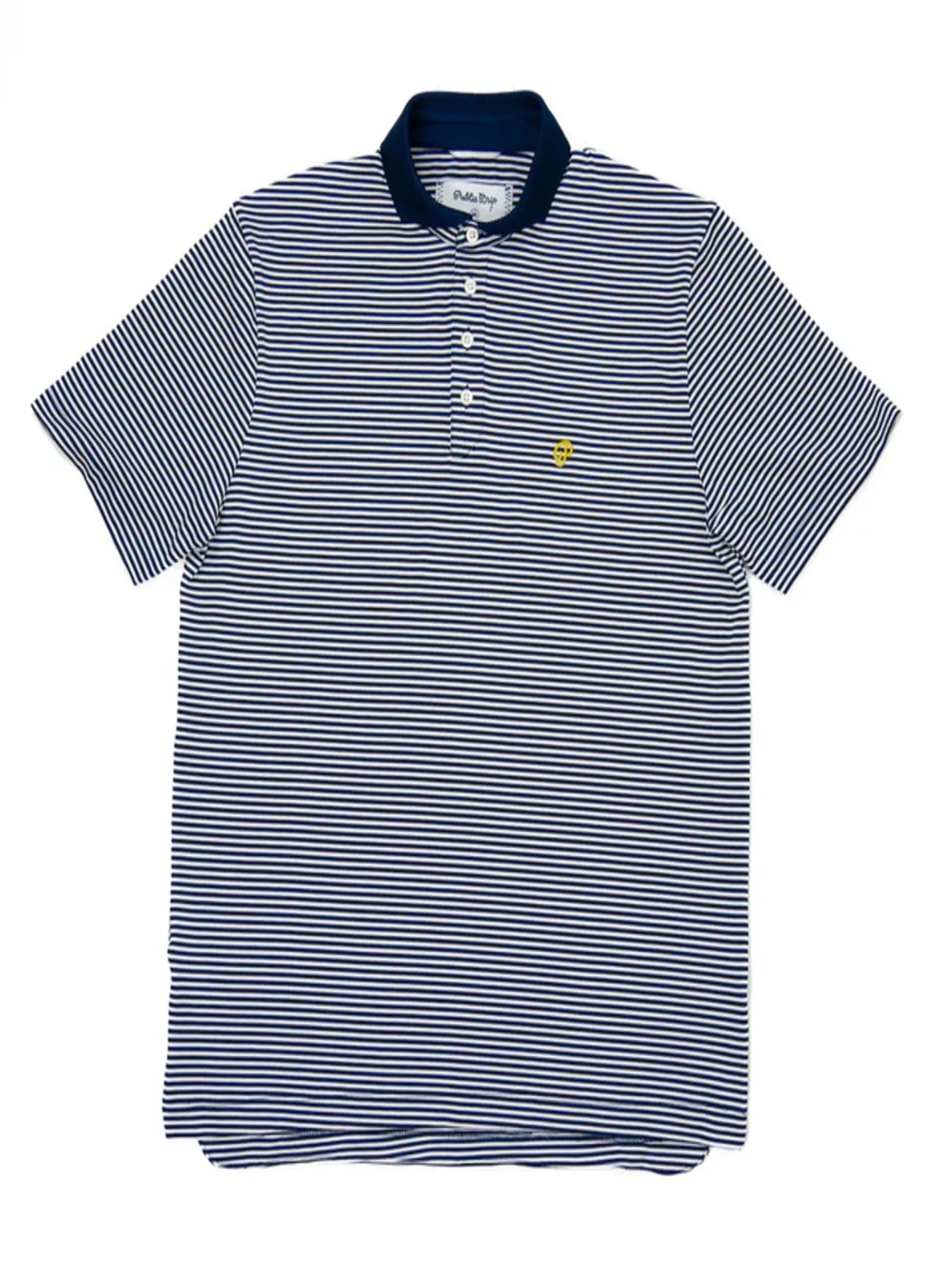 PUBLIC DRIP ATHLETE POLO STRIPE IN NAVY/WHITE