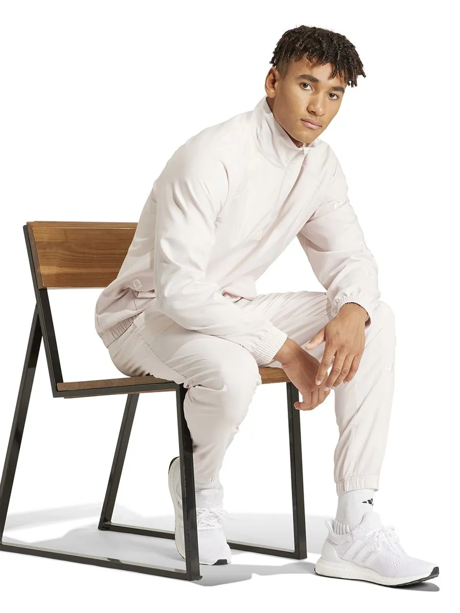 ADIDAS Men Top adidas Embroidery Woven 1/2 Zip Putty Mauve