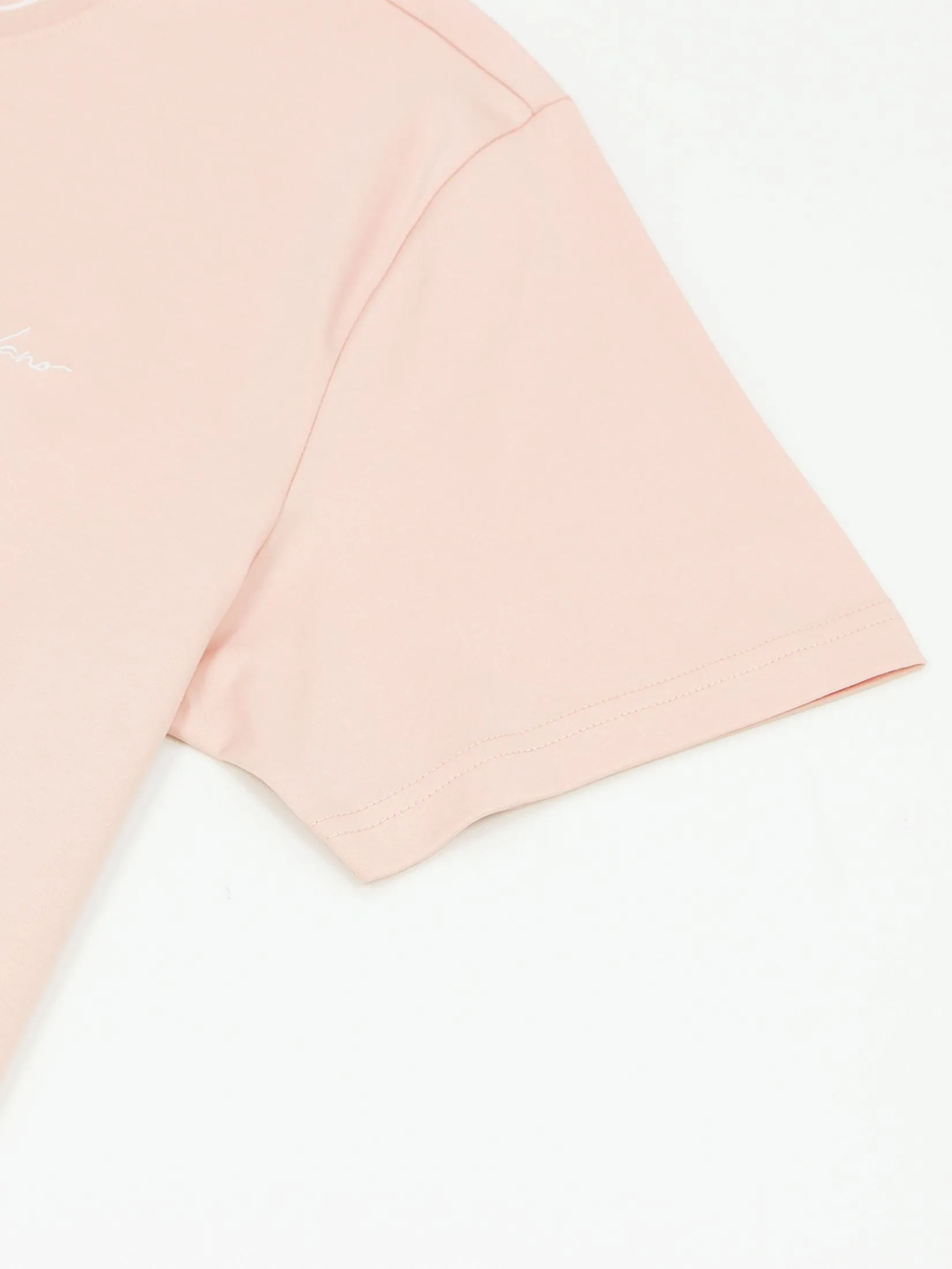 GIORDANO Men's Slim Interlock Signature Tee (Liquid Touch) Evening sand pink