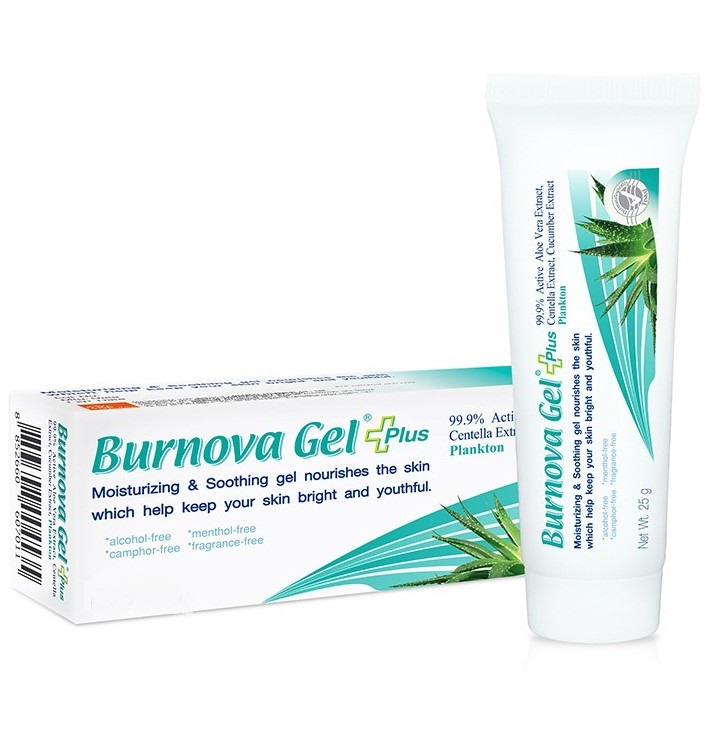 Лечебный гель для лица и тела с алоэ вера и планктоном Burnova Gel 70 гр