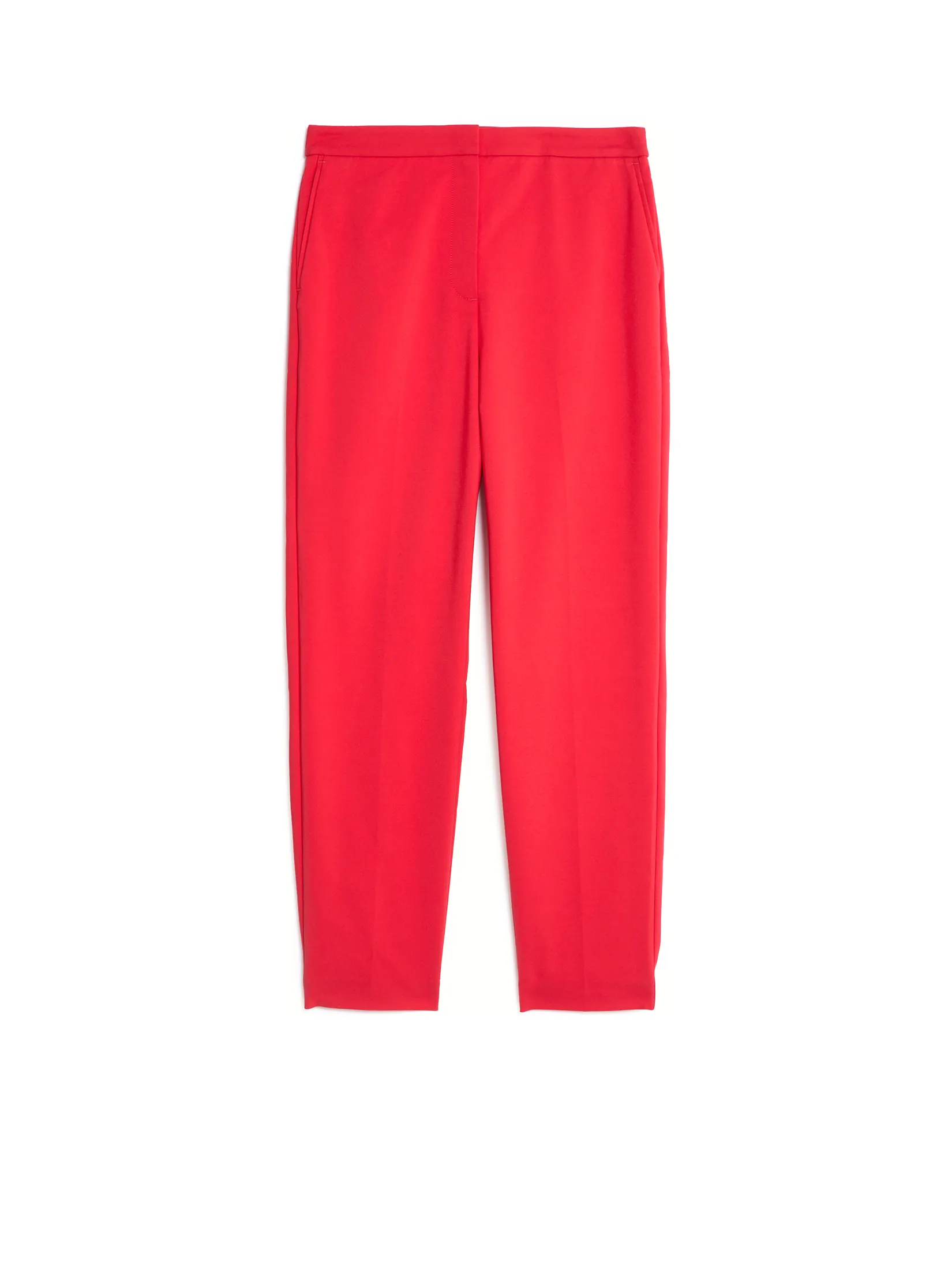 MARKS & SPENCER Women Trousers Slim Fit Ankle Cotton Blend Red Orchid