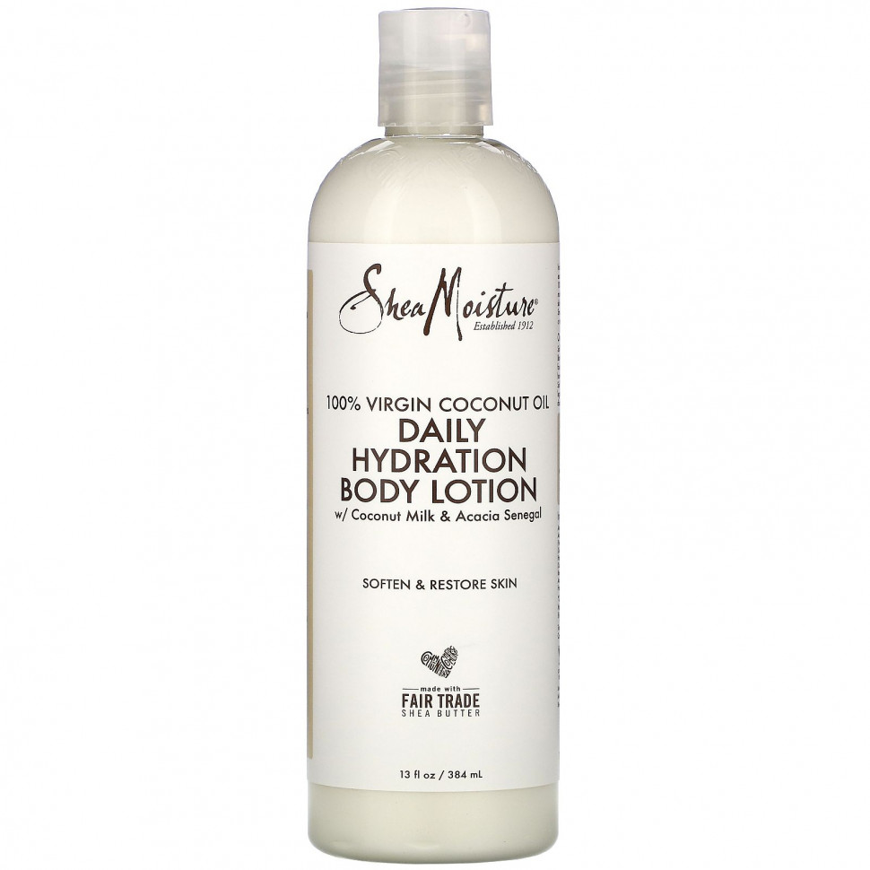 SheaMoisture, 100 % Virgin Coconut Oil, Daily Hydration Body Lotion, 13 fl oz (384 ml)