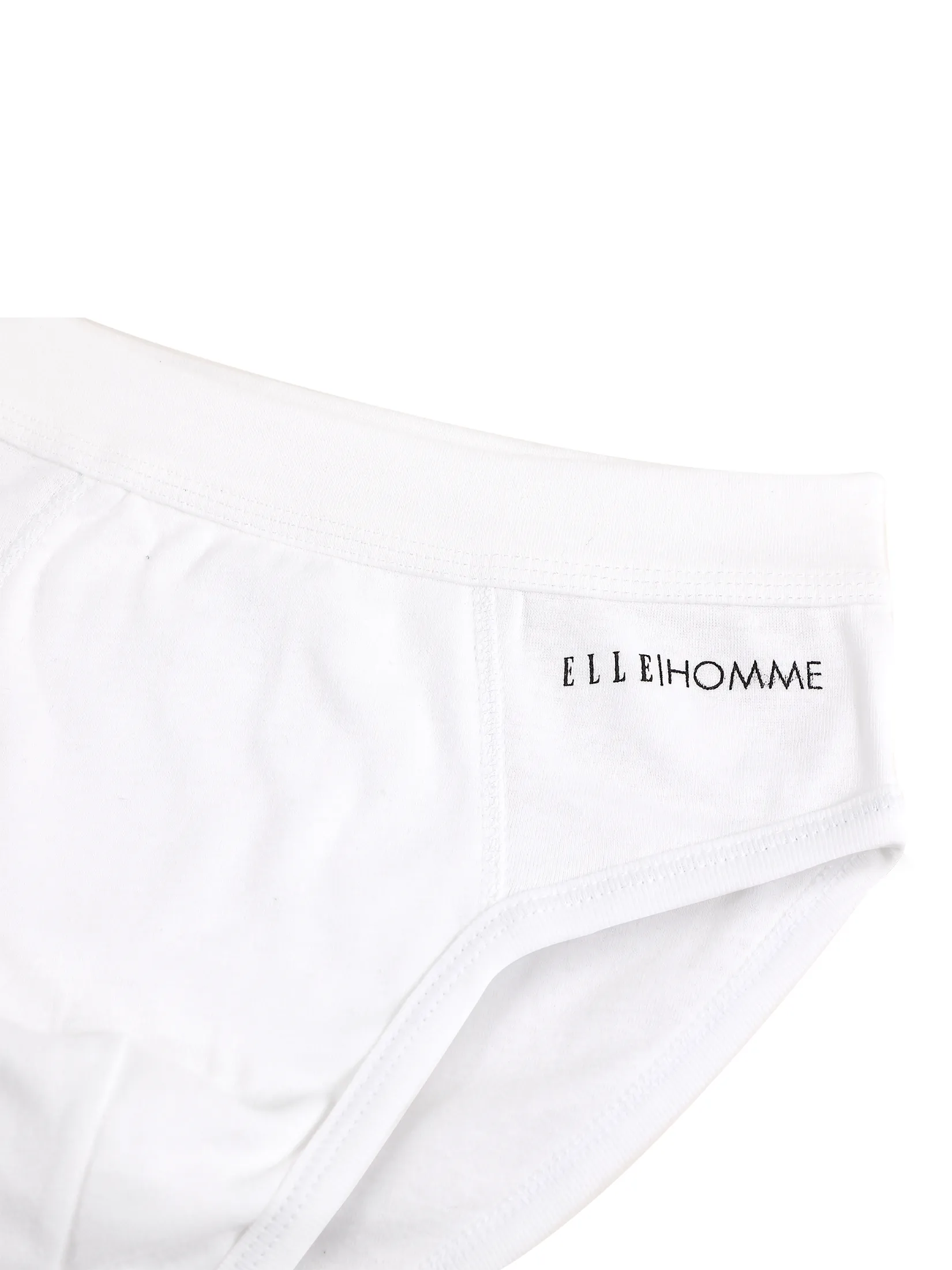ELLE HOMME Men's underwear BRIEF style 100% COTTON KUF9999 ( 1 Pack/ 3 Pcs. ) - White