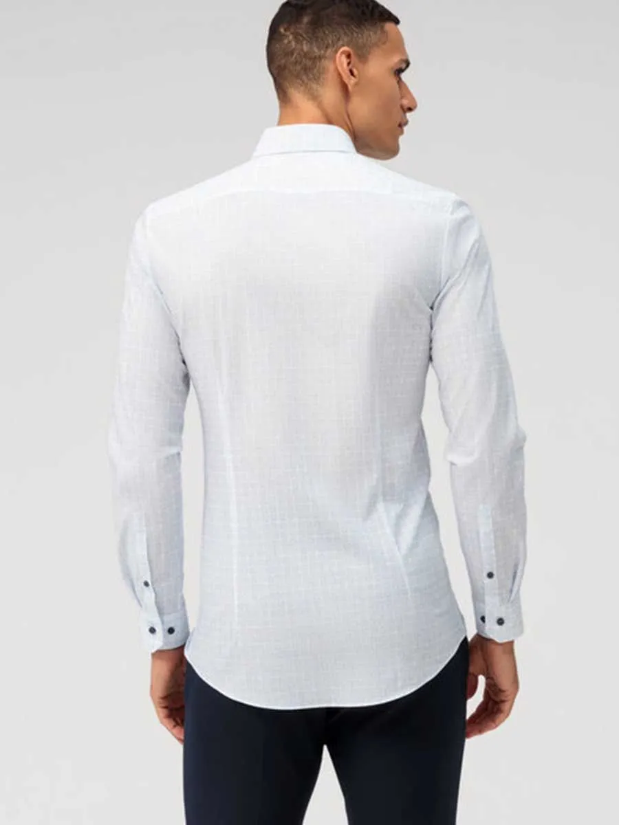 OLYMP MEN SHIRT LONG SLEEVES BUSINESS SHIRT SUPER SLIM  FIT EASY IRON  BLUE