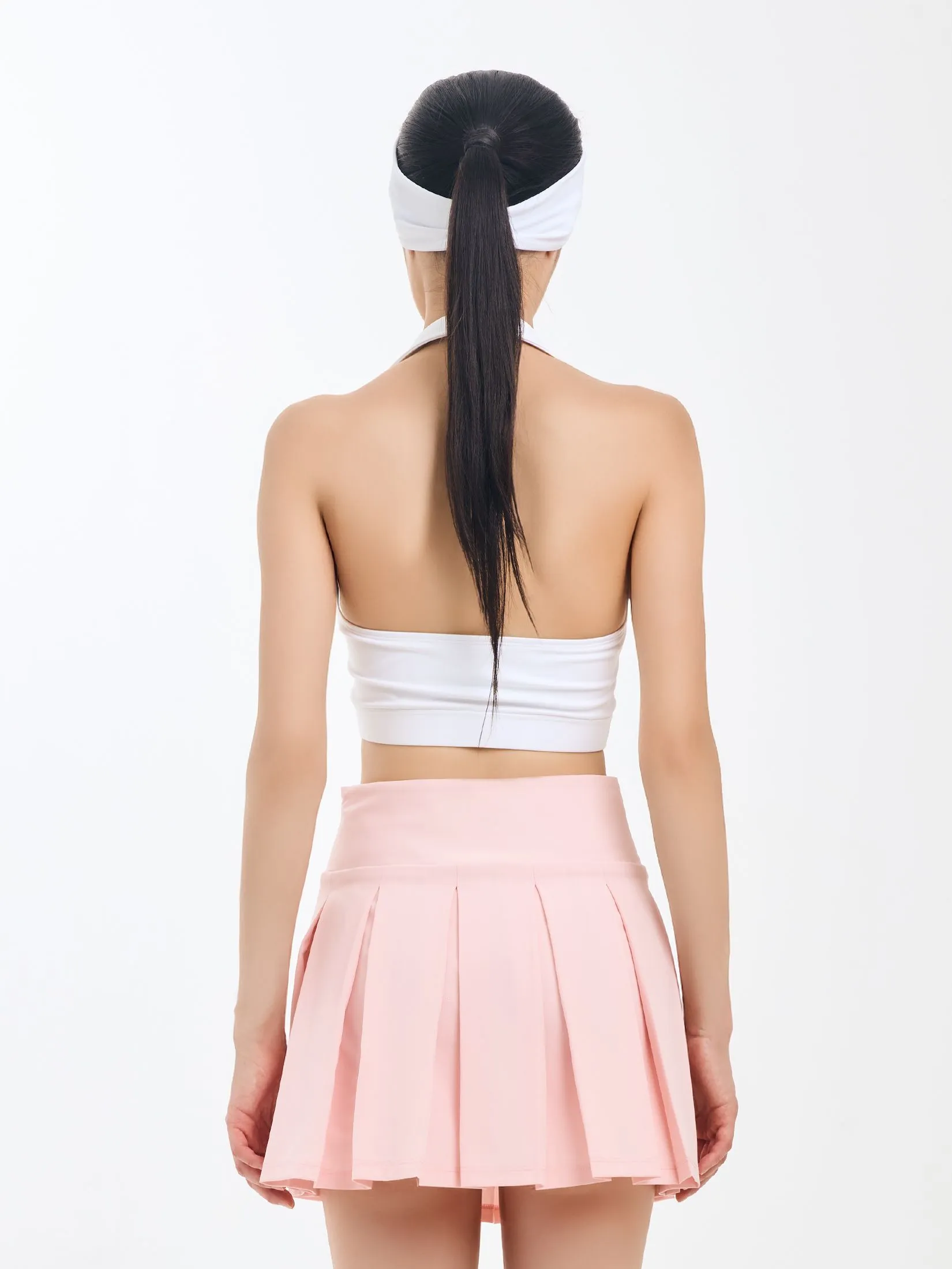 VANESSE White HALTER SPORT BRA (029102)