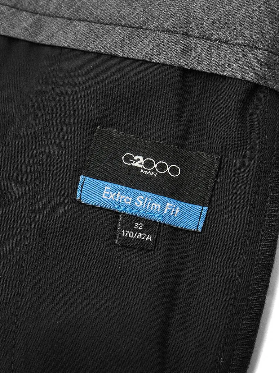 G2000 Men Clothing Informal Pants  Extra Slim Fit  Black