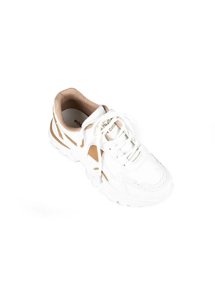 ROVING FOX Women's Sport Sneakers RF White/Beige