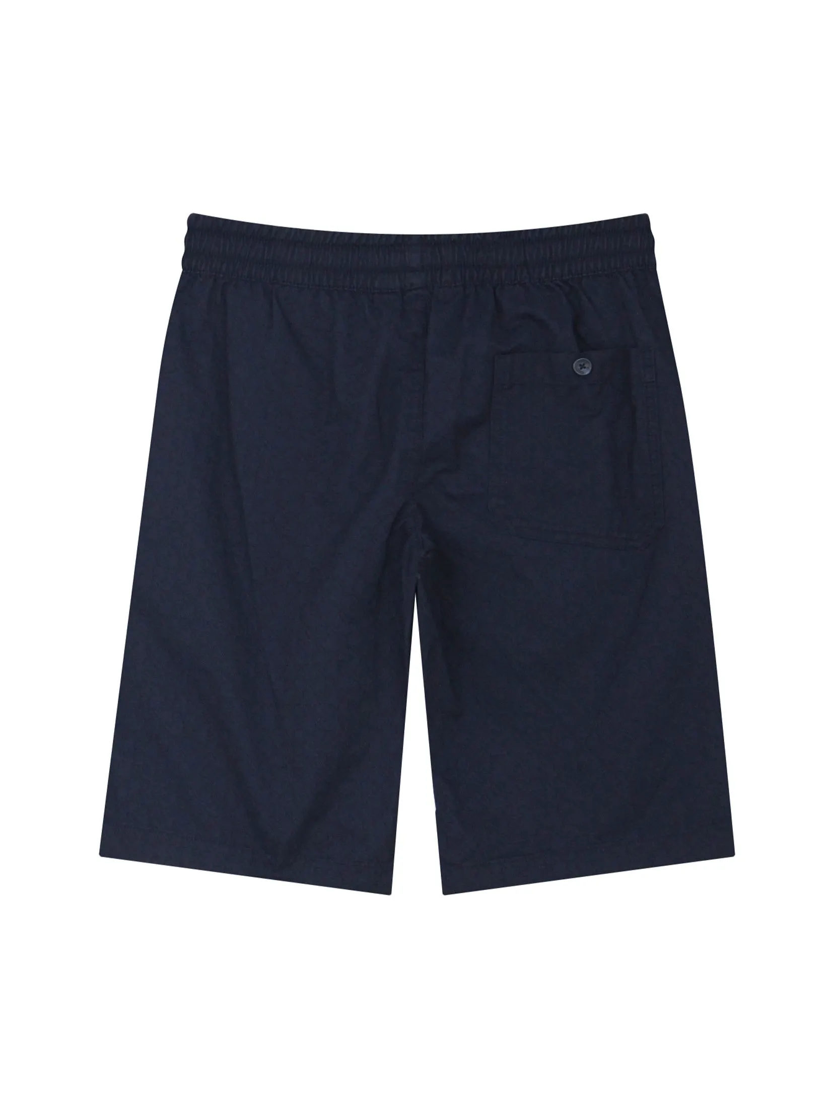 GIORDANO Men's Slim Twill Bermuda Shorts (180° Elastic Waist) Navy