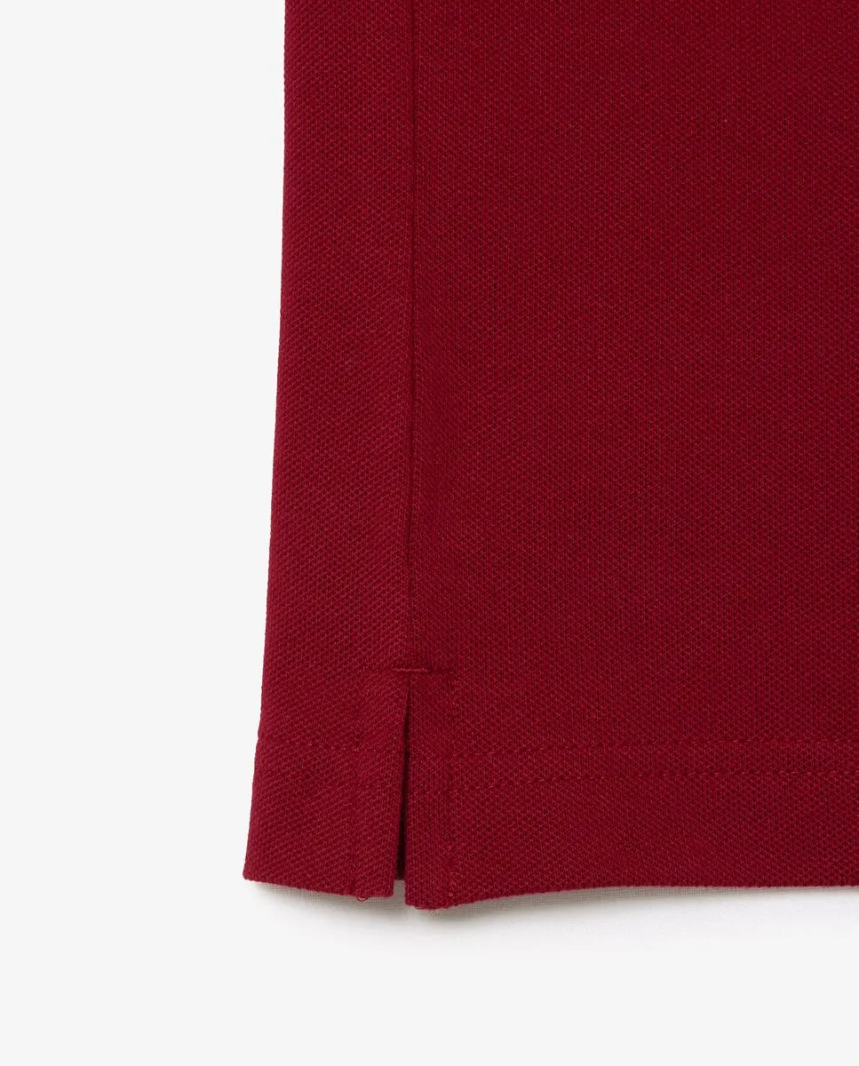 LACOSTE Slim Fit Stretch Piqu  Polo Shirt Burgundy