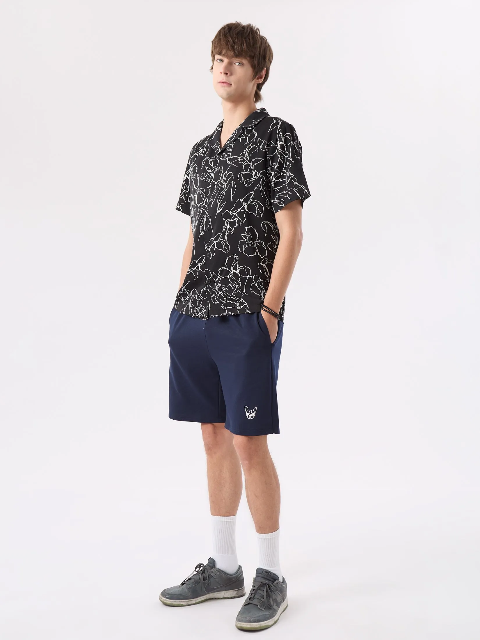 ESP Hawaiian Shirt Men Black