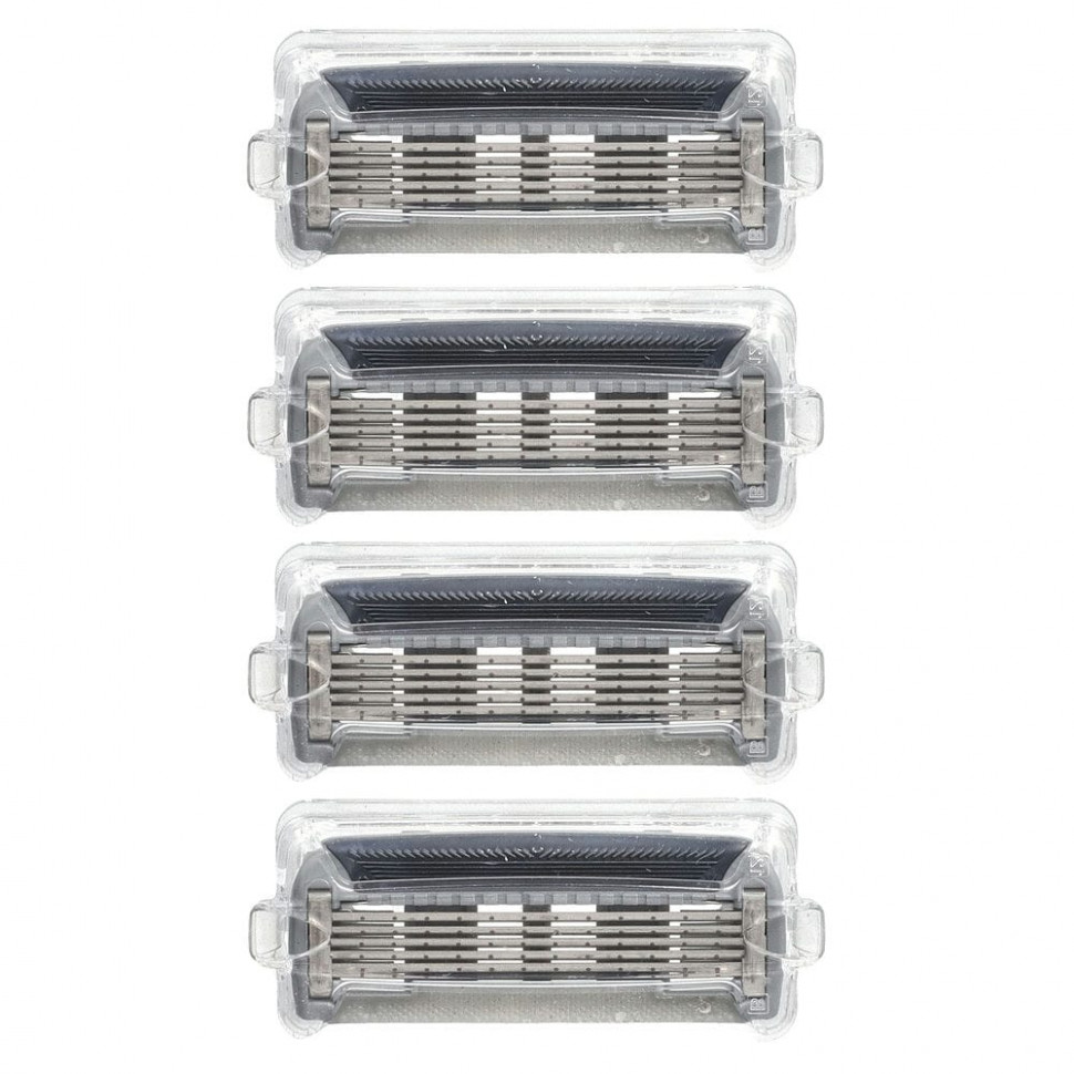 Bulldog Skincare For Men, Оригинальные сменные картриджи со стальными лезвиями, 4 картриджа с 5 лезвиями