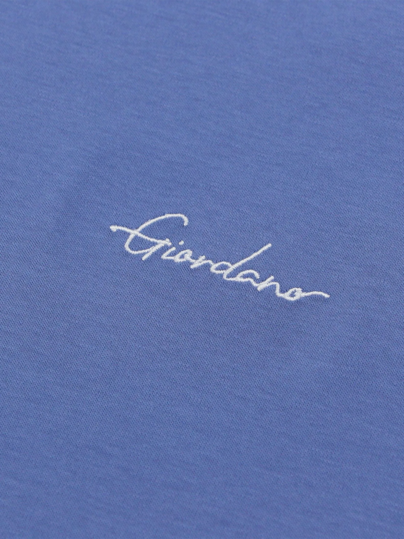 GIORDANO Men's Slim Interlock Tee (Liquid Touch) Colony blue Purple