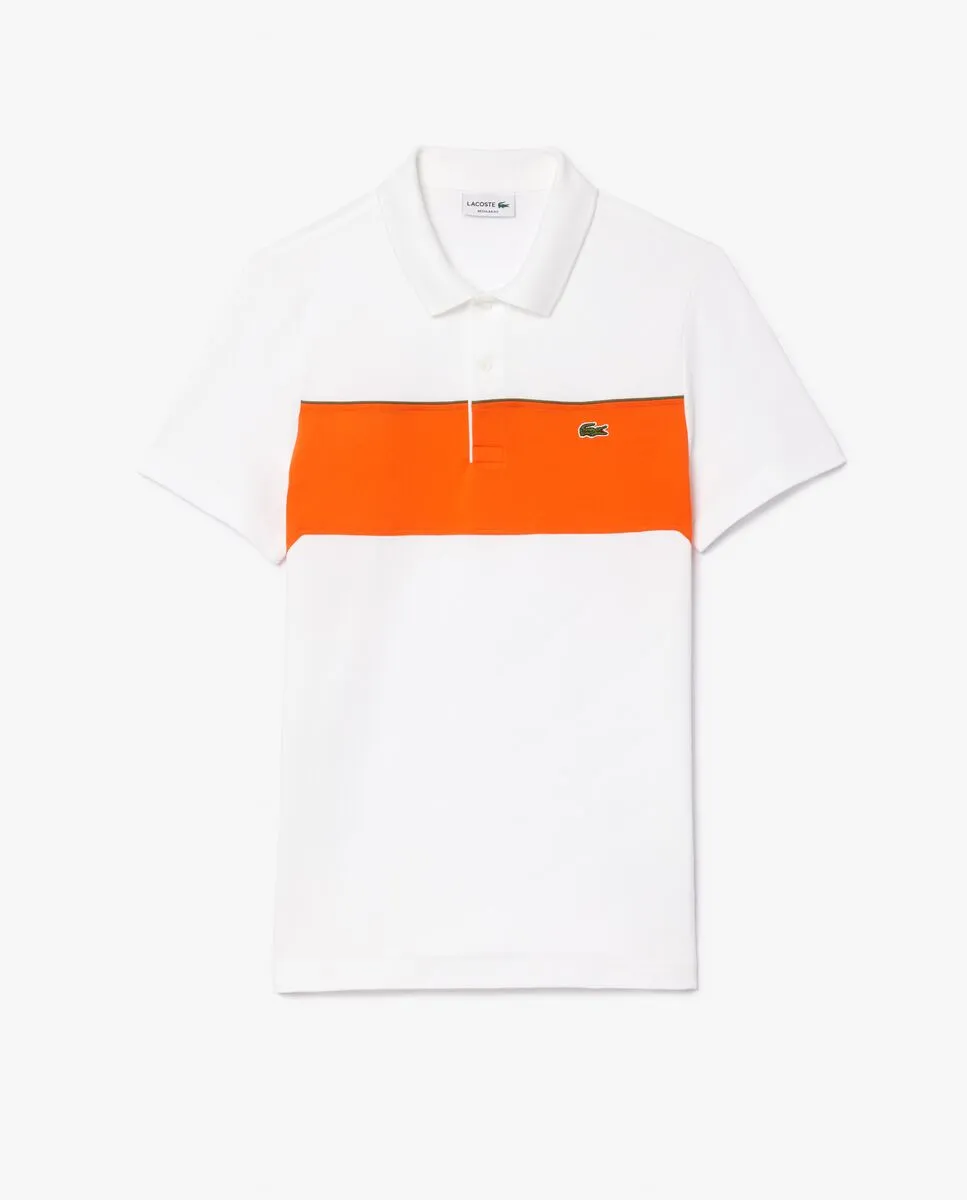 LACOSTE Regular Fit L.12.12 Colour-Block Polo Shirt White