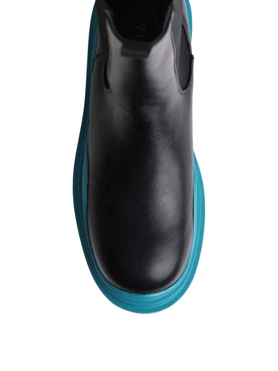 VILLAINS SF CAPELLA Boots BLACK BLUE