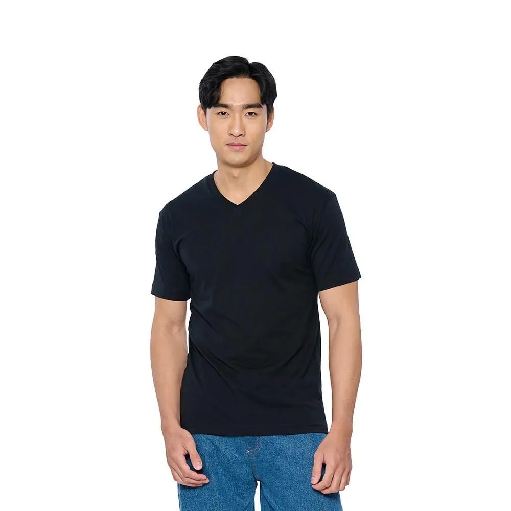 DOUBLE GOOSE Double goose Classic black V-neck T-shirts pack 3 pcs.