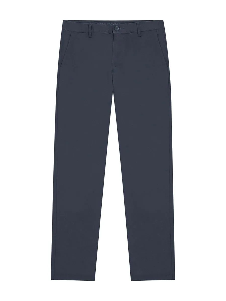 GIORDANO Men's Super Stretch Easy-Care Pants (180° Waistband) Atom Grey