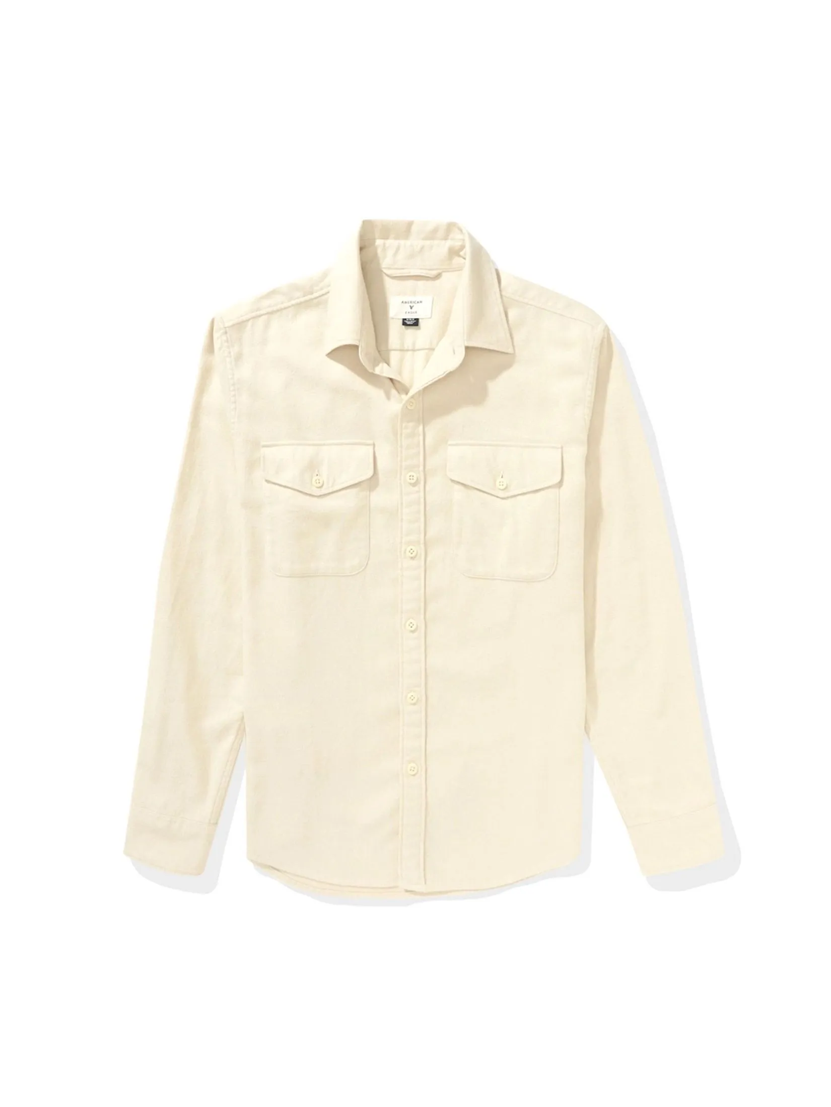 AMERICAN EAGLE MEN ICED LATTE CF CSC MARTIN FLANNEL SHIRT 210 BONE KHAKI Size - M