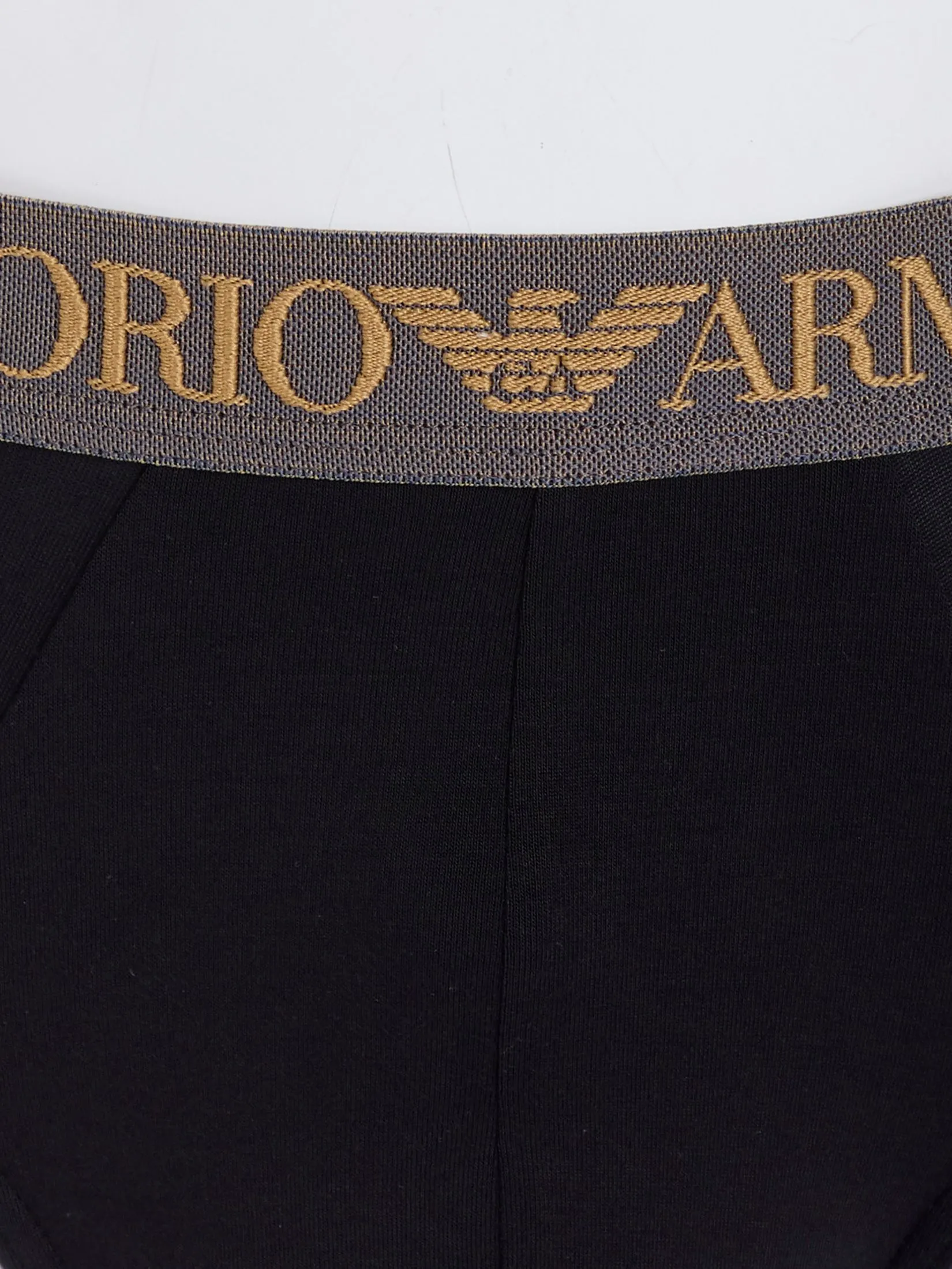 EMPORIO ARMANI Men Underwear Brief 2 Pack SS25 M7003 Vetiver / Black