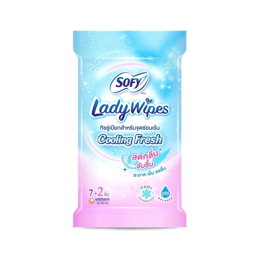 Sofy Lady Wipe Cooling Fresh 7+2'S - Blue